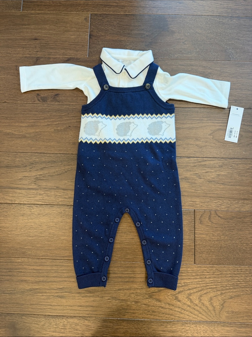 Janie & Jack Hedgehog Overall Set 3-6 Months NWT - C52-060